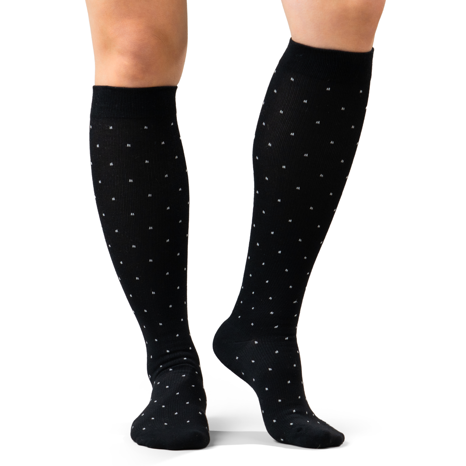 Black Dot Compression Socks