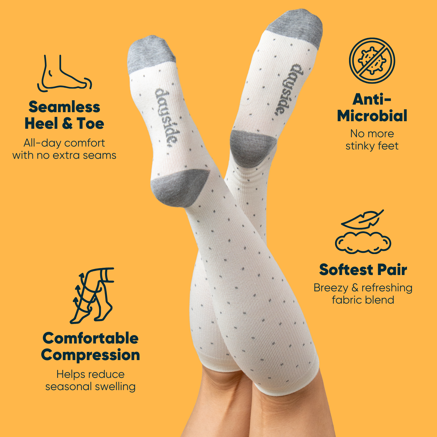 Off-White Dot Compression Socks