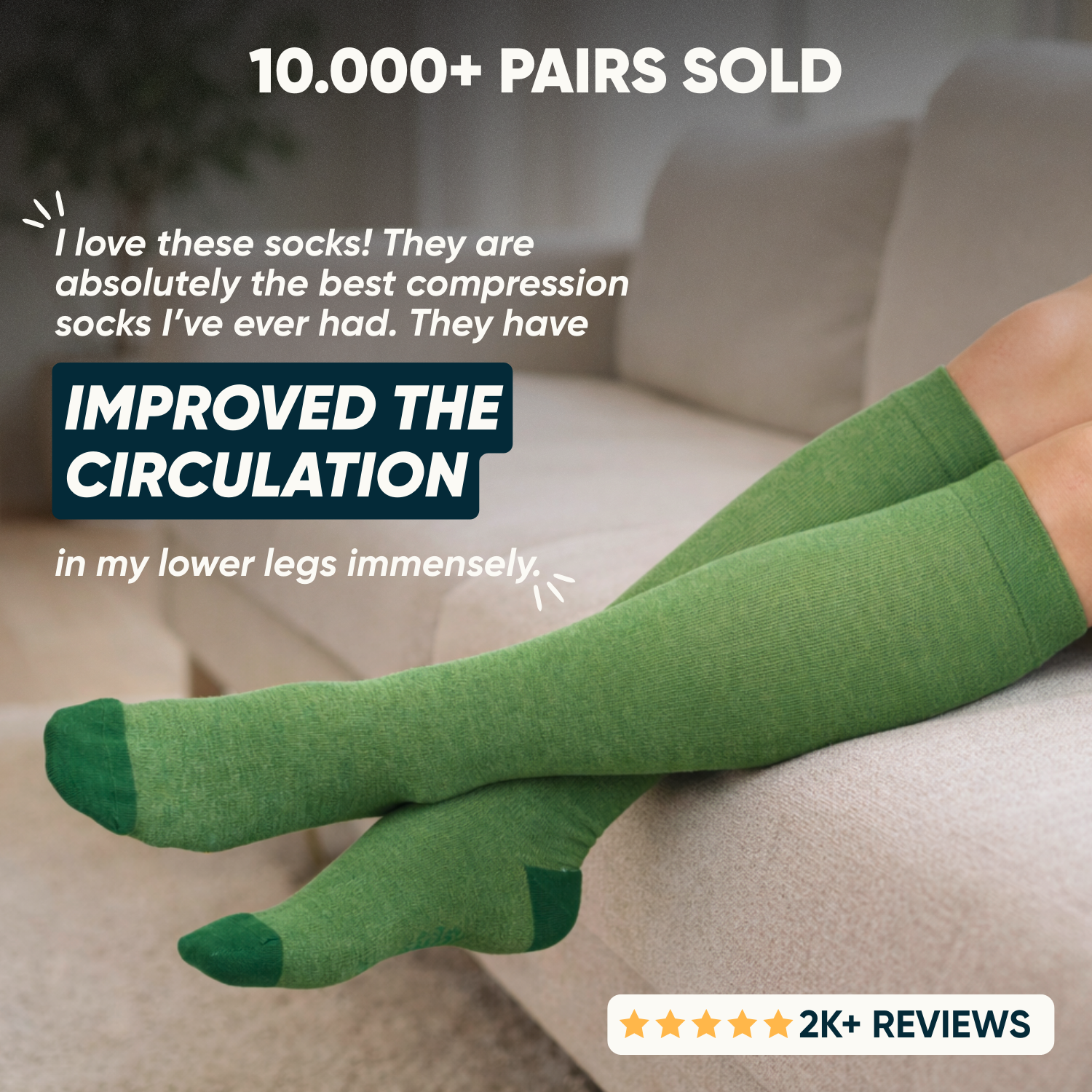 Pine Spiral Compression Socks