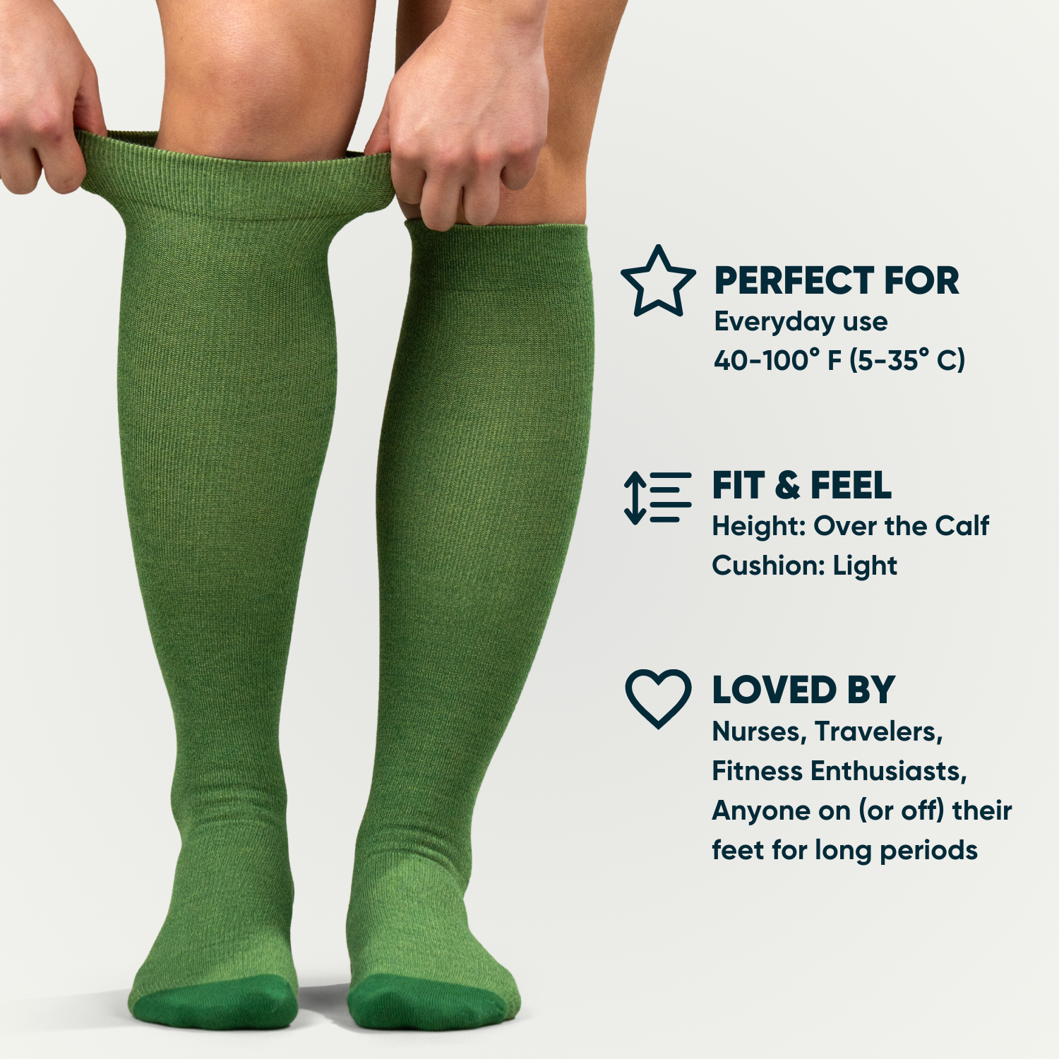 Pine Spiral Compression Socks