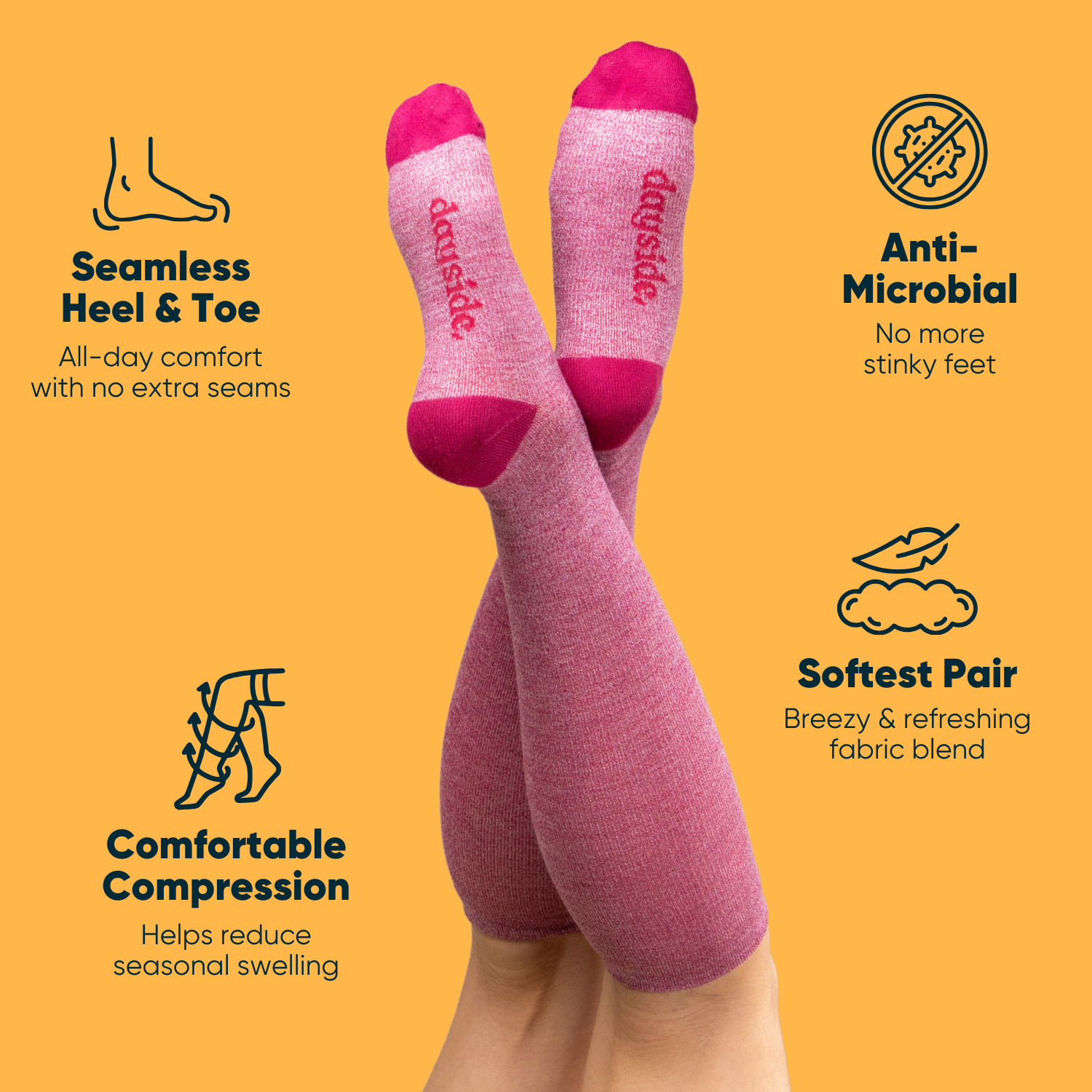 Ruby Spiral Compression Socks