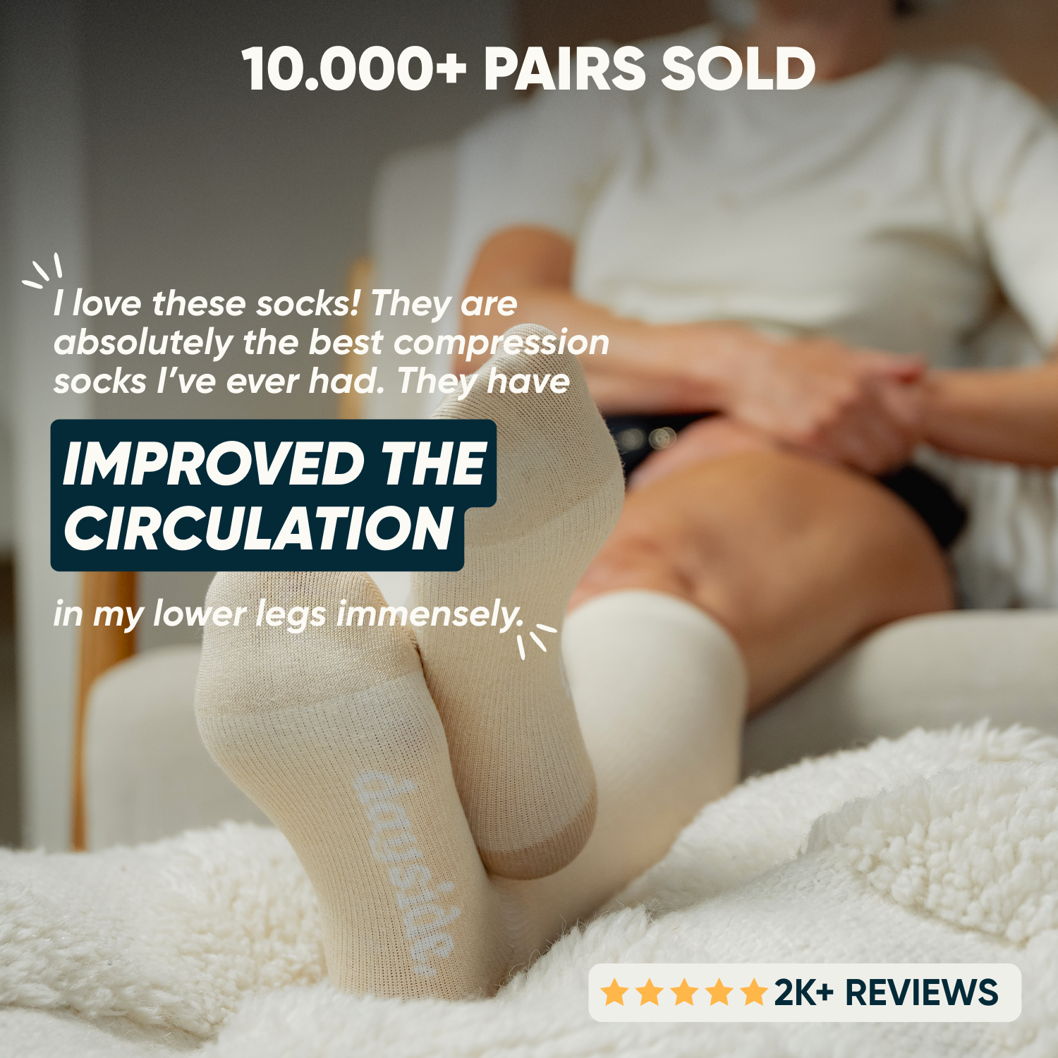 Sand Swirl Compression Socks