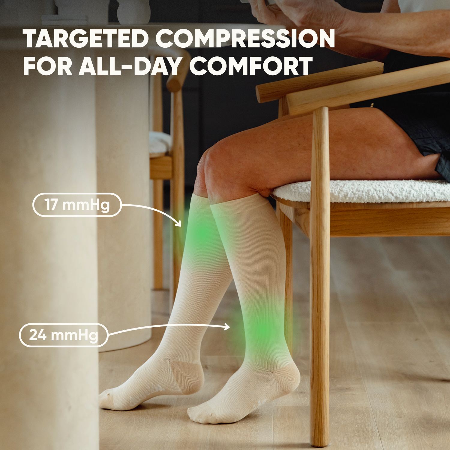 Sand Swirl Compression Socks