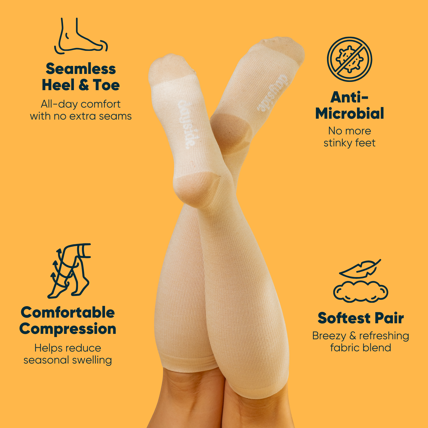Sand Swirl Compression Socks