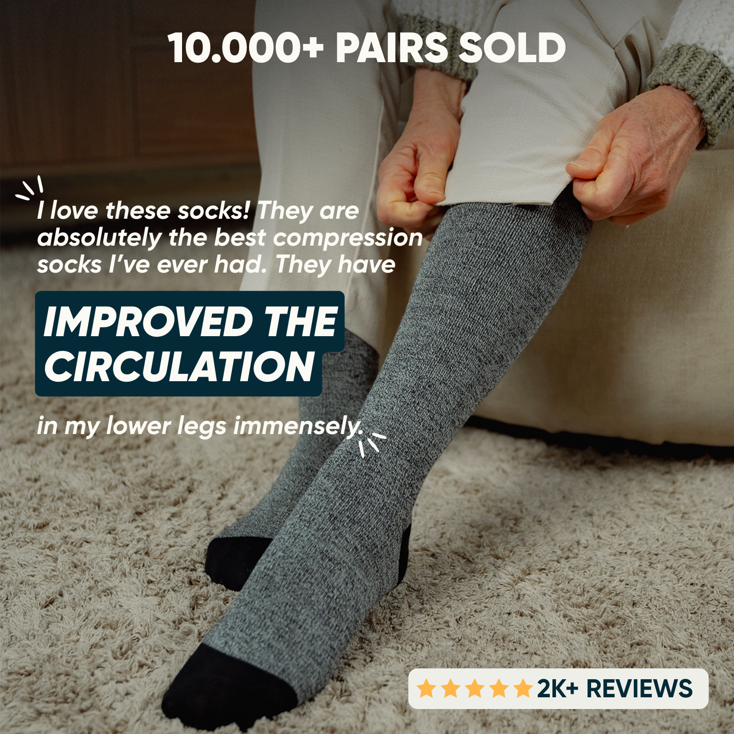 Smoke Spiral Compression Socks