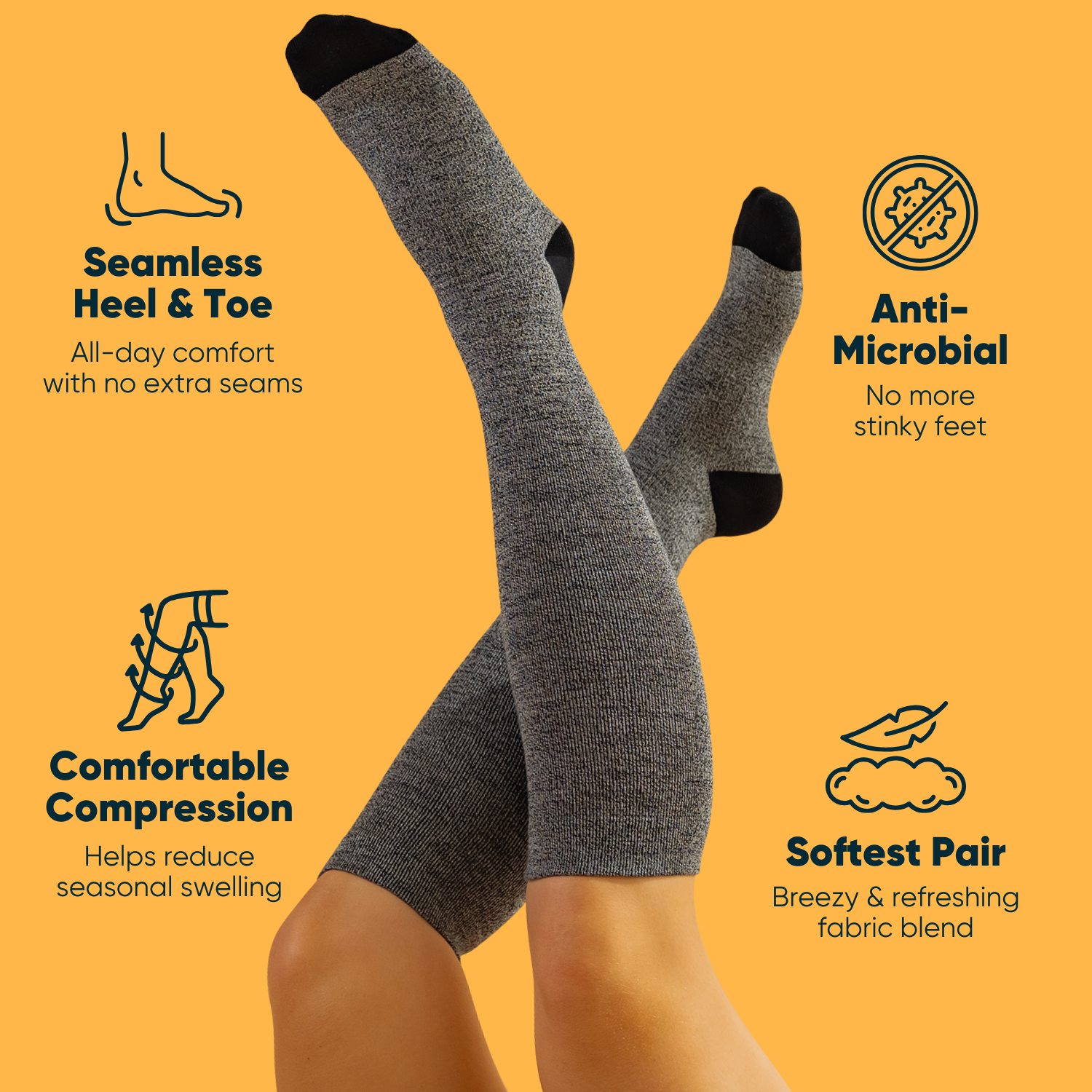 Smoke Spiral Compression Socks