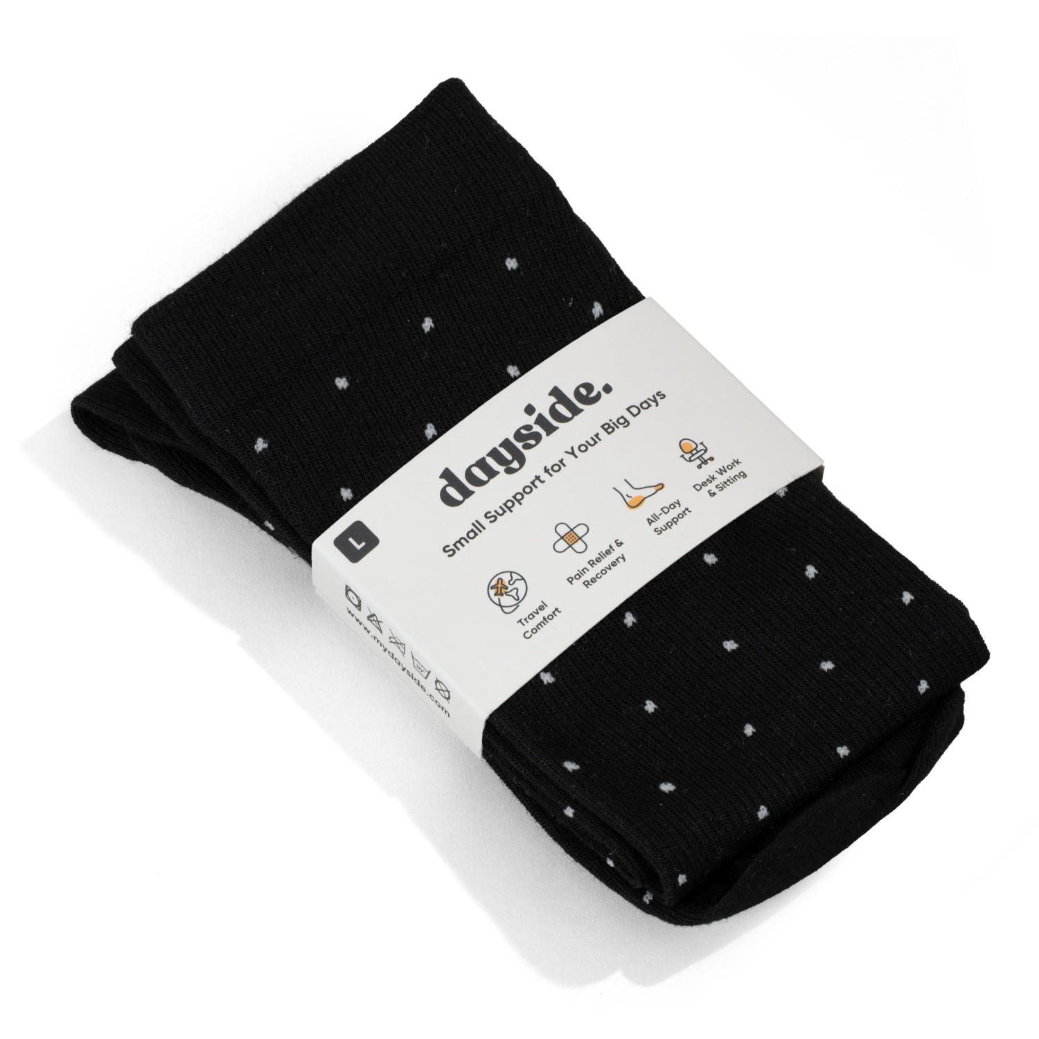 Black Dot Compression Socks