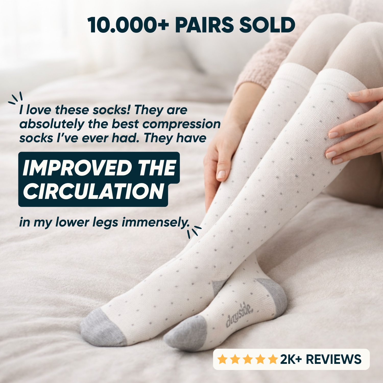 Off-White Dot Compression Socks