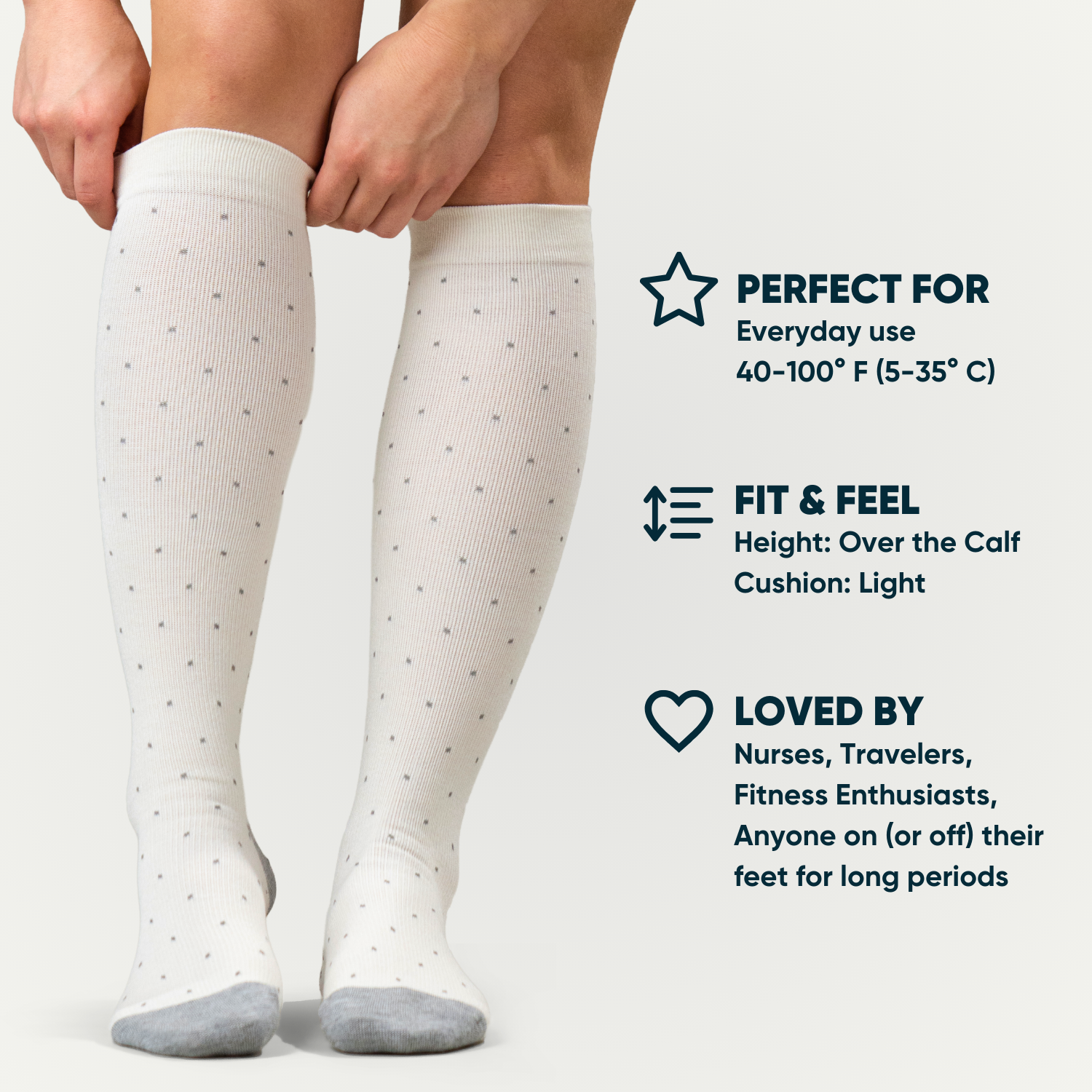 Off-White Dot Compression Socks
