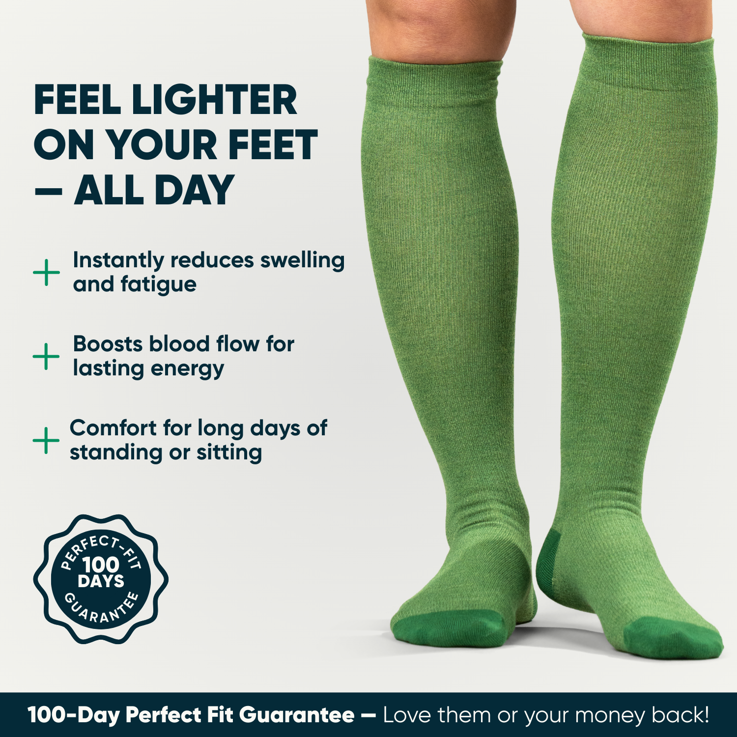 Pine Spiral Compression Socks