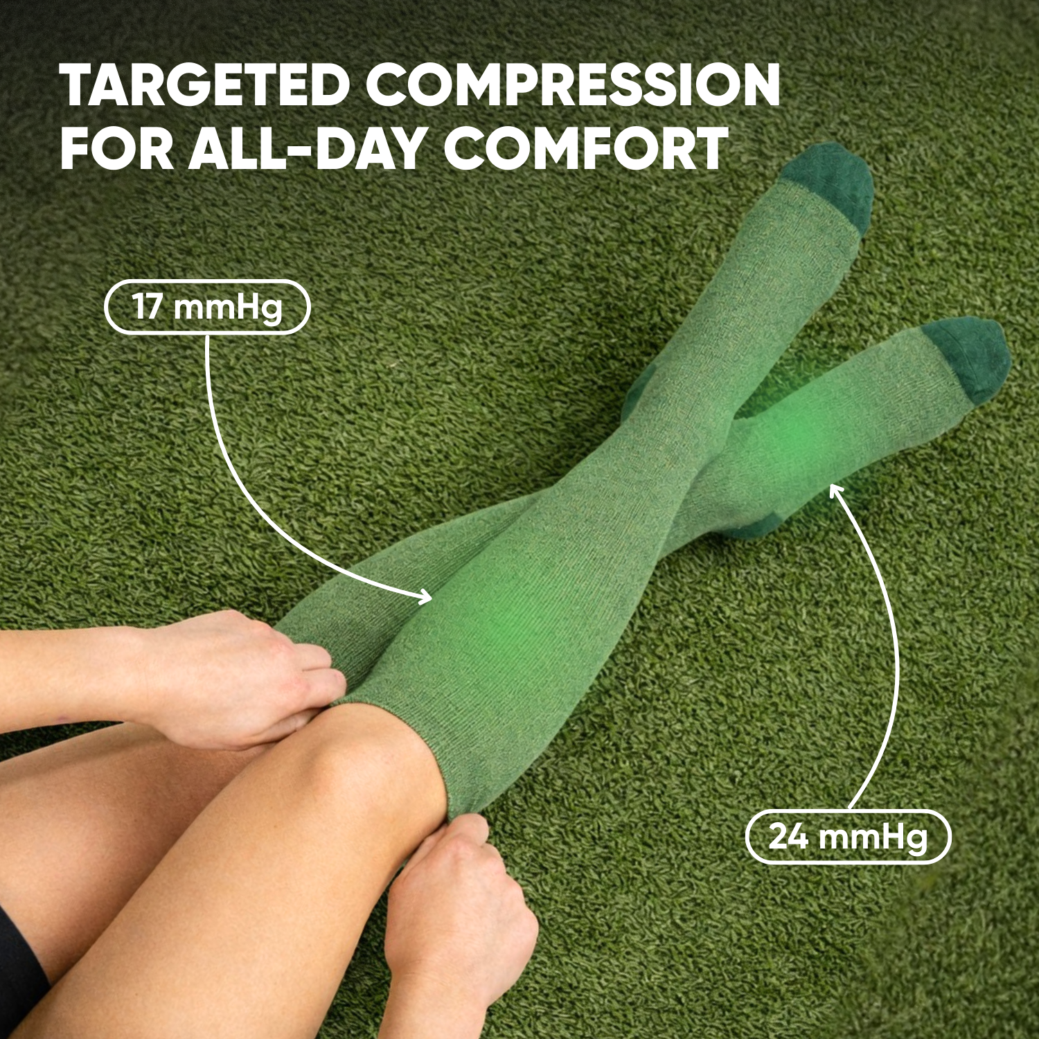Pine Spiral Compression Socks